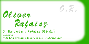 oliver rafaisz business card